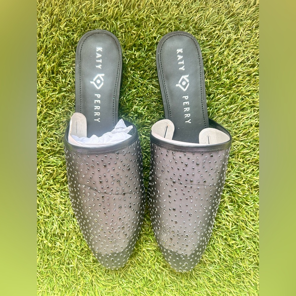 Katy Perry Collections Black Perforated Mules